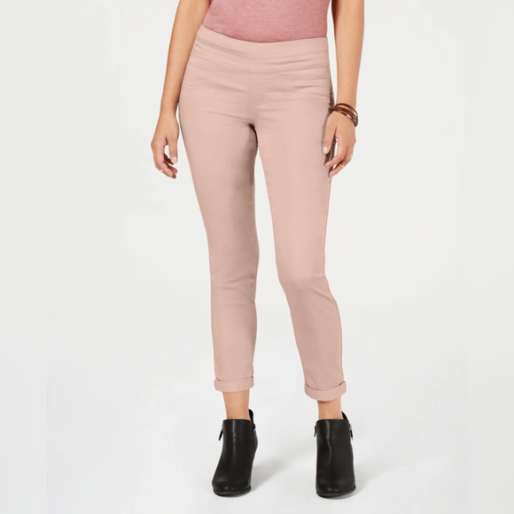 No Boundaries Elastic Waist Kaki Cream Pants Pull On Size Small - Picture 1 of 7